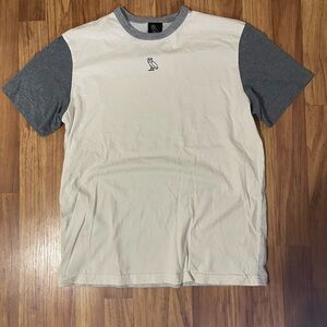 OVO Cream and Gray Short Sleeve Tee
